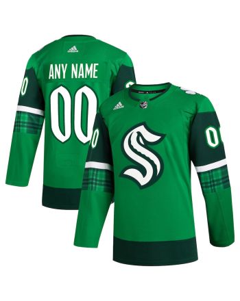 Seattle Kraken St. Patrick's Day Custom Men Jersey - Kelly Green