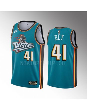 Detroit Pistons Saddiq Bey 2022-23 Classic Edition Teal 41 Jersey Swingman