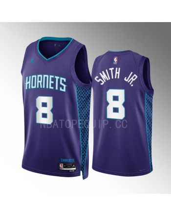 Dennis Smith Jr. 8 2022-23 Charlotte Hornets Purple 8 Statement Edition Men Jersey Swingman