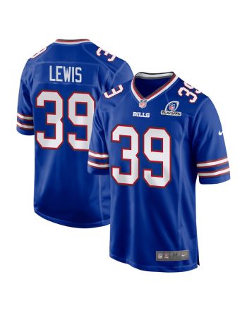 Cam Lewis 39 Buffalo Bills 2023 Playoffs Patch Game Men Jersey - Royal