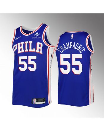 Julian Champagnie 55 2022-23 Philadelphia 76ers Blue Icon Edition Jersey Swingman