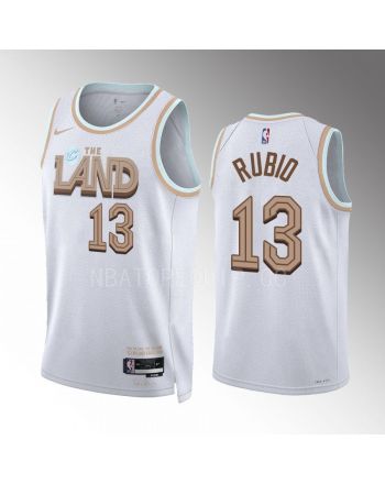 Ricky Rubio 13 2022-23 Cleveland Cavaliers White City Edition Jersey Swingman