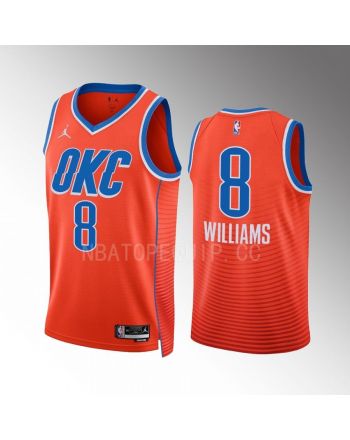 Jalen Williams 8 Oklahoma City Thunder Orange Men Jersey 2022-23 Statement Edition Swingman