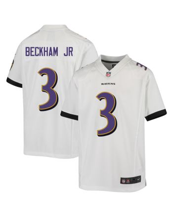 Odell Beckham Jr. 3 Baltimore Ravens Game Youth Jersey - White