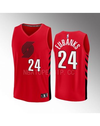 Portland Trail Blazers 24 Drew Eubanks Statement Edition Men Jersey 2022-23 Fast Break Player Red