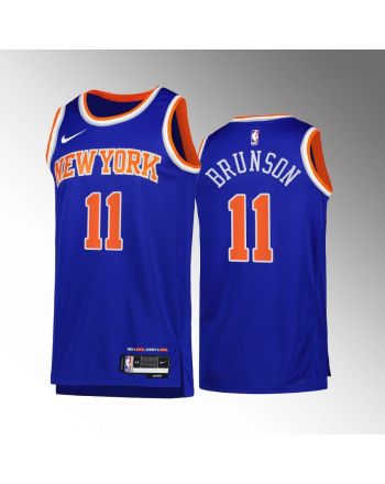 New York Knicks Jalen Brunson 11 Blue Icon Edition Jersey 2022-23 Swingman