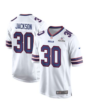 Dane Jackson 30 Buffalo Bills 2023 Playoffs Patch Game Men Jersey - White