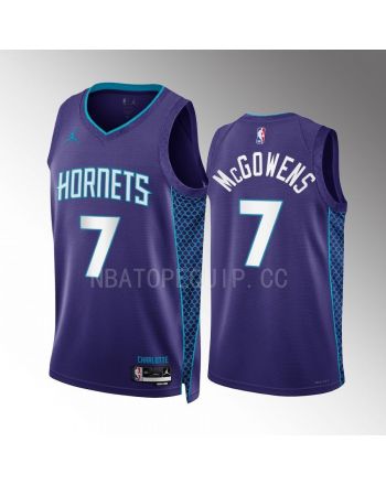 Bryce McGowens 7 2022-23 Charlotte Hornets Purple Statement Edition Men Jersey Swingman