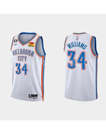 Oklahoma City Thunder Kenrich Williams 34 2022-23 Association Edition White Men Jersey Swingman