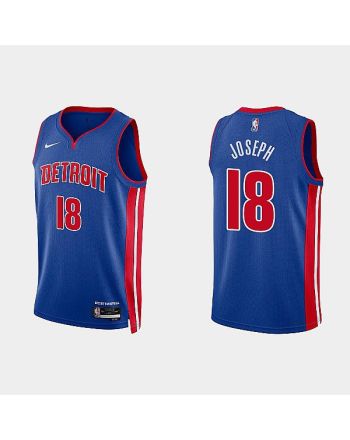 Detroit Pistons 18 Cory Joseph 2022-23 Icon Edition Royal Men Jersey