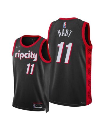 Portland Trail Blazers 11 Josh Hart 2022 City Edition Jersey Black - Men Jersey