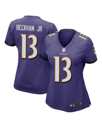 Odell Beckham Jr. 13 Baltimore Ravens Game Women Jersey - Purple