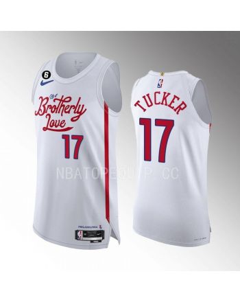 Philadelphia 76ers P.J. Tucker 17 White Jersey 2022-23 City Edition