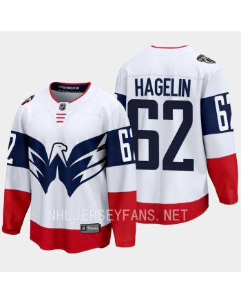 Carl Hagelin 62 Washington Capitals 2023 Jersey Stadium White Primegreen