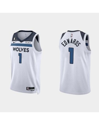 Minnesota Timberwolves Anthony Edwards 1 2022-23 Association Edition White Men Jersey Swingman