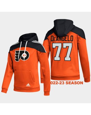 Philadelphia Flyers 77 Tony DeAngelo 2022-23 Stylish Orange Hoodie Pullover