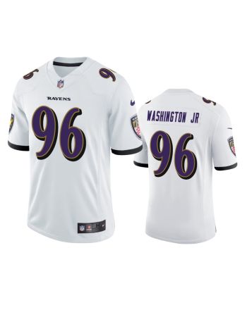 Baltimore Ravens Broderick Washington Jr. 96 White Vapor Limited Jersey