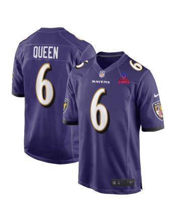 Patrick Queen 6 Baltimore Ravens 2024 Pro Bowl Patch Game Men Jersey - Purple