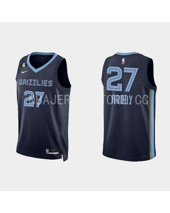 Memphis Grizzlies 27 David Roddy 2022-23 Icon Edition Navy Men Jersey