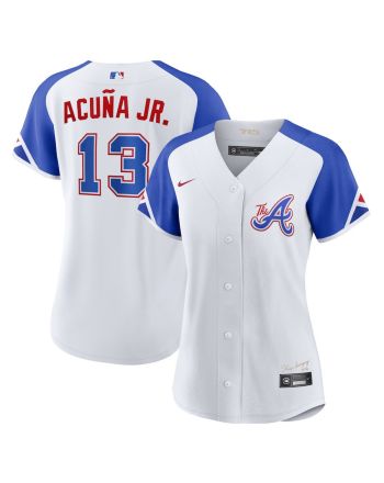 Ronald Acuña Jr. 13 Atlanta Braves 2023 City Connect Women Jersey - White