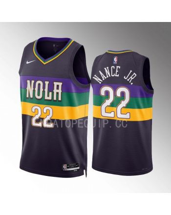 Larry Nance Jr. 22 New Orleans Pelicans Purple Jersey 2022-23 City Edition Swingman