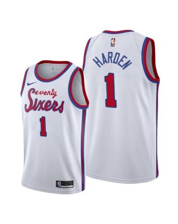 James Harden 1 Philadelphia 76ers Classic Edition White Jersey 2022 Trade - Men Jersey