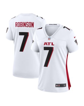 Bijan Robinson 7 Atlanta Falcons Women Away Game Jersey - White