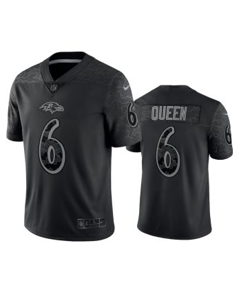 Patrick Queen 6 Baltimore Ravens Black Reflective Limited Jersey - Men