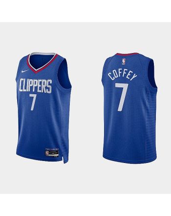 Los Angeles Clippers 7 Amir Coffey 2022-23 Icon Edition Blue Men Jersey