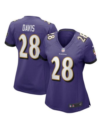 Mike Davis Baltimore Ravens Women's Player Game Jersey - Purple