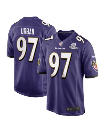 Brent Urban 97 Baltimore Ravens 2024 Divisional Patch Game Men Jersey - Purple