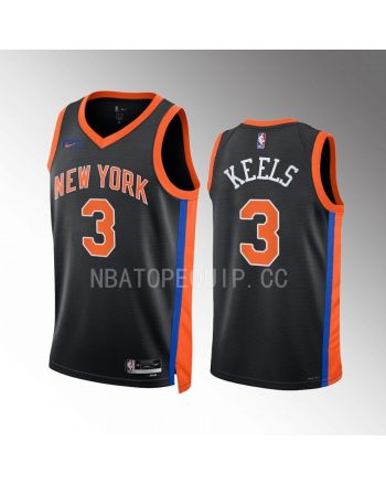 Trevor Keels 3 2022-23 New York Knicks Black City Edition Jersey Swingman