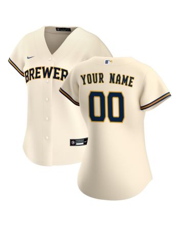 Milwaukee Brewers Women's Home Custom Jersey - Cream