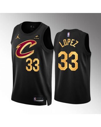 Cleveland Cavaliers Robin Lopez 33 Statement Edition Black Jersey 2022-23 Swingman