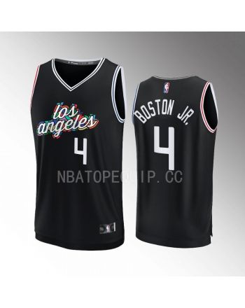 Los Angeles Clippers Brandon Boston Jr. 4 City Edition Jersey 2022-23 Fastbreak Black