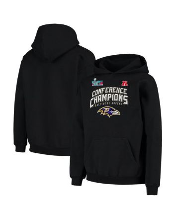 Baltimore Ravens AFC Conference Champions Black Pullover Hoodie