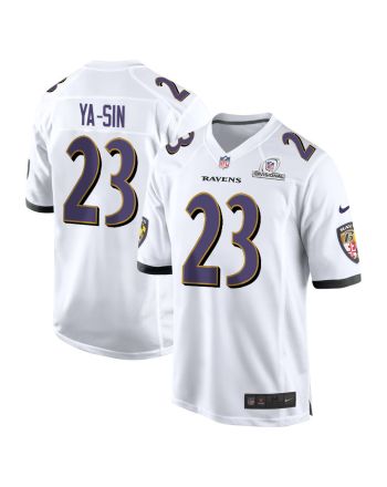 Rock Ya-Sin 23 Baltimore Ravens 2024 Divisional Patch Game Men Jersey - White