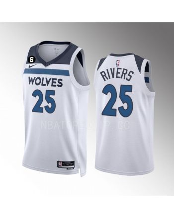 Austin Rivers 25 Minnesota Timberwolves 2022-23 Association Edition White Men Jersey Swingman