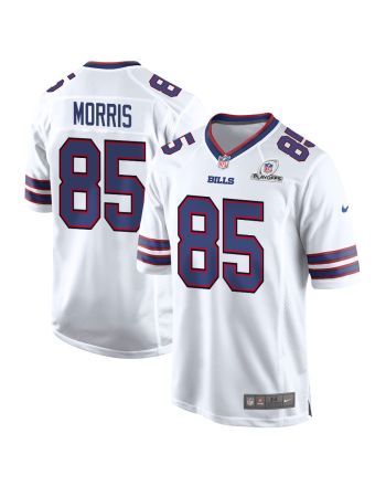 Quintin Morris 85 Buffalo Bills 2023 Playoffs Patch Game Men Jersey - White