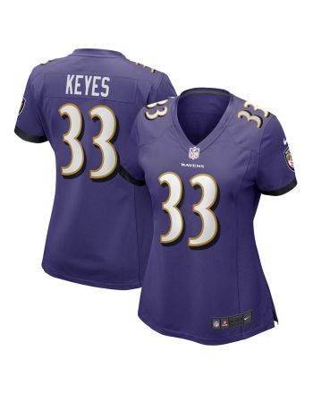 BoPete Keyes 33 Baltimore Ravens Women's Home Game Player Jersey - Purple