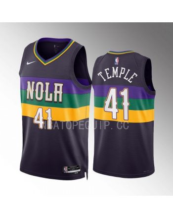 Garrett Temple 41 New Orleans Pelicans Purple Jersey 2022-23 City Edition Swingman