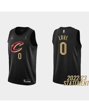 Cleveland Cavaliers 0 Kevin Love 2022-23 Statement Edition Black Men Jersey