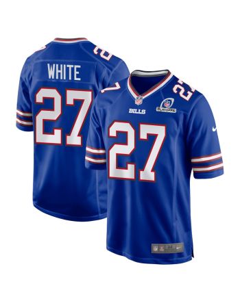 Tre'Davious White 27 Buffalo Bills 2023 Playoffs Patch Game Men Jersey - Royal