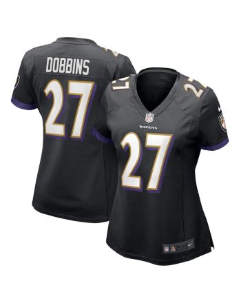 J.K. Dobbins 27 Baltimore Ravens Women's Game Jersey - Black