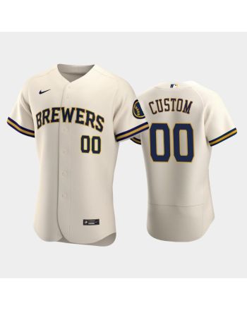 Milwaukee Brewers 00 Custom Home Team Cream Jersey Jersey