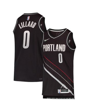 Damian Lillard 0 Portland Trail Blazers Select Series Rookie of the Year Swingman Team Jersey - Printing