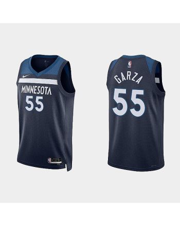 Minnesota Timberwolves 55 Luka Garza 2022-23 Icon Edition Navy Men Jersey