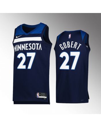 Minnesota Timberwolves Rudy Gobert 27 2022-23 Icon Edition Navy Jersey Swingman