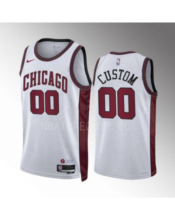 Chicago Bulls Custom 00 2022-23 City Edition White Jersey Swingman