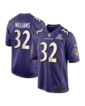 Marcus Williams 32 Baltimore Ravens 2024 Divisional Patch Game Men Jersey - Purple